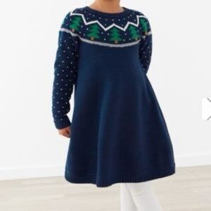 Hanna Andersson girls Tannenbaum sweater dress Christmas holiday 5 110